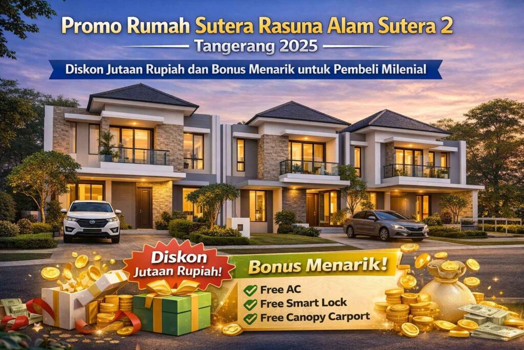 Promo Rumah Sutera Rasuna Alam Sutera 2 Tangerang 2026: Diskon Jutaan Rupiah dan Bonus Menarik untuk Pembeli Milenial